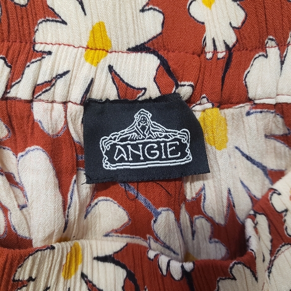 Angie Floral Tired Ruffle Shift Skirt Multi-Color Women's Size M. - Picture 7 of 11